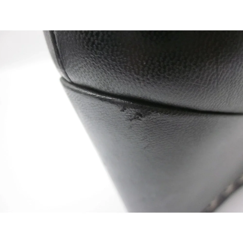 Chanel CC Cap Toe Black Leather Chain Link Wedge Pumps Size EU38/US 7.5-8 - Picture 6 of 12